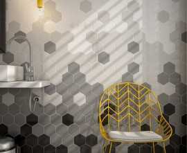 Плитка Hexagon Scale Wall Equipe