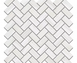 Kerama Marazzi 190/005T Декор Контарини белый мозаичный глянцевый 31,5x30x0,9