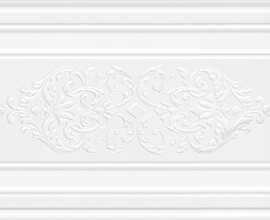 Декор Kerama Marazzi 14042R/3F Монфорте белый панель обрезной 40х120