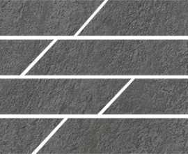 Kerama Marazzi SG144/005T Бордюр Гренель серый темный мозаичный 46,8x9,8x0,9