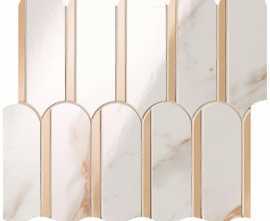 Мозаика FAP Ceramiche fQKO Calacatta Oro Onice Miele Archs Mosaico 28.2x31
