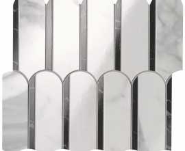 Мозаика FAP Ceramiche fQKP Carrara Superiore Nero Elegante Archs Mosaico 28.2x31