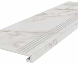 Kerama Marazzi SG540722R/GCF Ступень клееная Монте Тиберио серый светлый лаппатированный обрезной 33x119,5x0,9