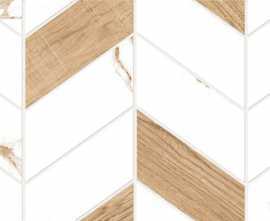Плитка Global Tile GT128VG Marmaris Белый геометрия 50x25