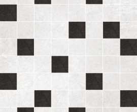 Декор Global Tile GTMBW25002 Nuar Черно-белый 25x25