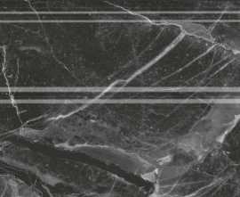 Kerama Marazzi FMA034R Плинтус Коррер чёрный глянцевый обрезной 30x15x1,7