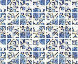 Kerama Marazzi DT19 Декор Мотив синий 29.8х29.8
