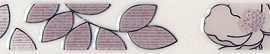 Бордюр Kerama Marazzi STG/C235/15010 Ньюпорт Цветы фиолетовый 40*3