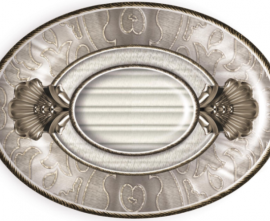 Декоративная вставка El Molino Medallon Leonora Plata Perla 14x10
