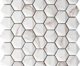 Декор Grespania 69HE-CA Hexagonal Calacata 34.6x30