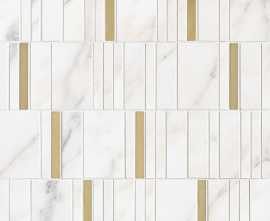 Мозаика Marazzi Italy M8HD Allmarble Wall Golden White Mosaico Barcode Lux 40х40