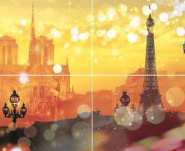 Панно Муза Керамика Панно Paris P4D245 40x60 (комплект 4шт)