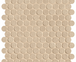Мозаика FAP Ceramiche fRNJ Nobu Beige Gres Round Mosaico Matt 29,5x32,5
