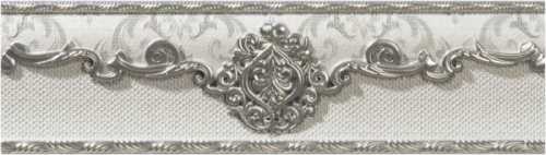Бордюр El Molino Cenefa Poem Plata-Perla 7x25