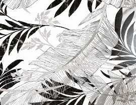 Плитка Fanal Carrara Leaves Black 31.6x90