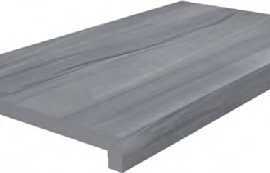 Kerama Marazzi DL600400R20/GLF Ступень клеёная тип L Роверелла серый 34х60