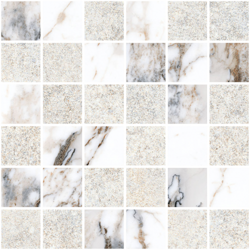 Vitra K9498838R001VTE0 Marble-Stone Мозаика Белый Матовый-Лаппато Ректификат 30x30