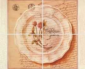 Factoria 25.8(421) Декор Herbarium 3 из 4х плиток 20x20