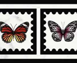 Бордюр Villeroy&Boch K1427MKB30 Victorian Marble Gold Butterfly Border Prl 12.5х40