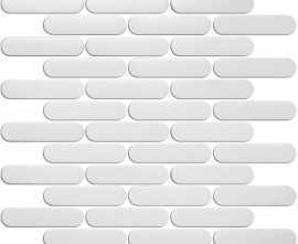 Мозаика NSmosaic R-345 керамика матовая (2,3*9,8) 30*30