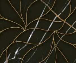Декор Eletto Ceramica 588112002 Black&Gold Struttura Decor 24.2x70