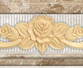Бордюр Cube Ceramica Napoli Border-1 with gold 7.5*30