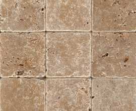 Керамогранит Натуральный камень Toscana Rustic 10X10X1, натуральный Травертин матовый