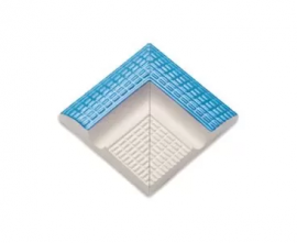 Бордюр Serapool 40201 Наружный угол поручня с сетчатой поверхностью Light Blue 12,5х12,5