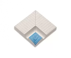 Бордюр Serapool 30201 Внутренний угол поручня с сетчатой поверхностью Light Blue 12,5х12,5
