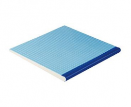 Serapool 217-2027 Противоскользящая ступень-L с сетчатой поверхностью Cobalt-Light Blue 30х30