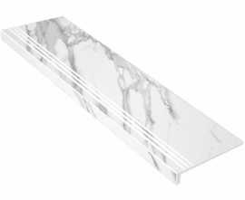Idalgo Stage Lux Granite Stone Calacatta Pearl / Ступень Люкс Гранит Стоун Калакатта жемчуг LLR 1200x320