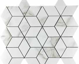 Декор Velsaa Mosaic Statuario Eva 3d diamond 37.1x34.7