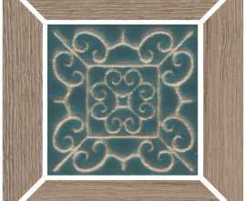 Kerama Marazzi ID158 Вставка Тровазо наборный коричневый тёмный матовый 13x13x0,9