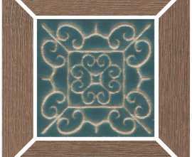 Kerama Marazzi ID156 Вставка Тровазо наборный коричневый матовый 13x13x0,9