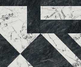 Керамогранит Kerama Marazzi SG013302R Бьянко Неро белый чёрный лаппатированный 119.5*119.5