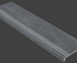 Idalgo Stage Lux Granite Stone CEMENT Grey Dark / Ступень Lux Гранит Стоун ЦЕМЕНТ Темно-серый SR 1200x320