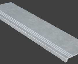 Idalgo Stage Lux Granite Stone CEMENT Grey / Ступень Lux Гранит Стоун ЦЕМЕНТ Серый SR 1200x320