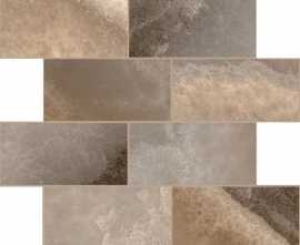 Мозаика Rex Ceramiche 770275 Reves De Rex Choco Muretto Sfalsato Mat 6mm 7.5x15 30x30