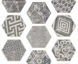Керамогранит Ape Hexagon Kendo mix Grey 23x26