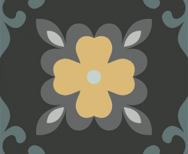 Керамогранит Ape A038622 Dahlia NIGHT 15x15