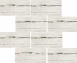 Декор Rex Ceramiche 756352 Prexious White Fantasy Mosaico Glossy 7.5x15 30x30