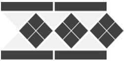 Бордюр Top Cer Border LISBON-1 with 1 strip Stand.(Tr.16 Dots 14 Strips 14) 28х15