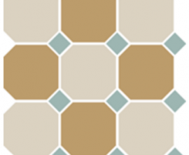 Керамогранит Top Cer 4416+03 OCT13-B White 16 Yellow 03 OCTAGON/Turquoise 13 Dots (лист 30х30 9 штук+вставки)