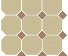 Керамогранит Top Cer 4403 OCT04-1Ch Yellow OCTAGON 03/Caramel Dots 04 (лист 30х30 9 штук+вставки)