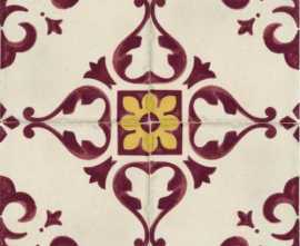 Marca Corona Декор 8333 Jolie Ivoire Purple Trama (комп/4шт) 10х10