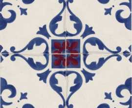 Marca Corona Декор 8330 Jolie Blanc Bleu Trama (комп/4шт) 10х10