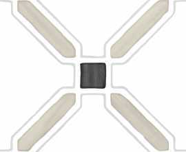 Керамогранит Harmony 31080 TANGER SAND CROSS R9 12.3x12.3