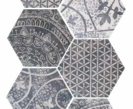 Декор Quintessenza Alchimia ARS MIX 2 BIANCO NERO 26.6x23