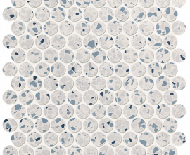 Мозаика FAP Ceramiche fRUB Glim Gemme Azzurro Round Mosaico Matt 29,5х32,5
