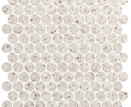 Мозаика FAP Ceramiche fRO9 Glim Gemme Bianco Round Mosaico Matt 29,5х32,5